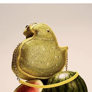 Betsey Johnson x Peeps yellow chick rhinostone bag cross body